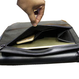 Men Business Clutch Bag PU Leather Envelope Handbag Briefcase