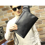 Men Business Clutch Bag PU Leather Envelope Handbag Briefcase