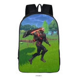 Large Anime Print Canvas School Backpack for Boys