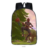 Large Anime Print Canvas School Backpack for Boys