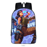 Large Anime Print Canvas School Backpack for Boys