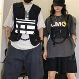 Men Multifunction Chest Bag with Plastic Chain Tactical Phone Bag