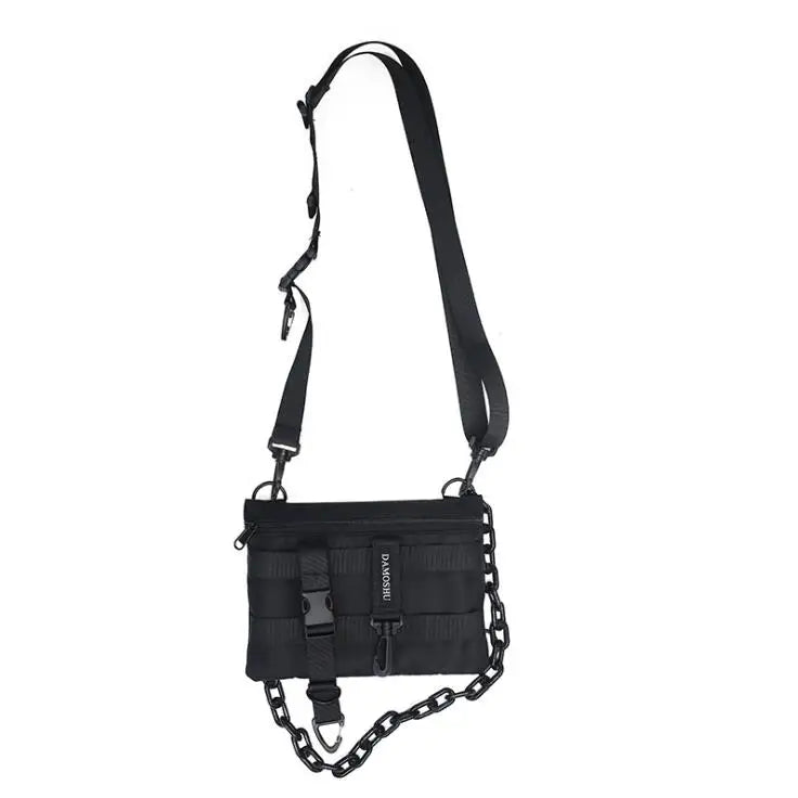 Men Multifunction Chest Bag with Plastic Chain Tactical Phone Bag