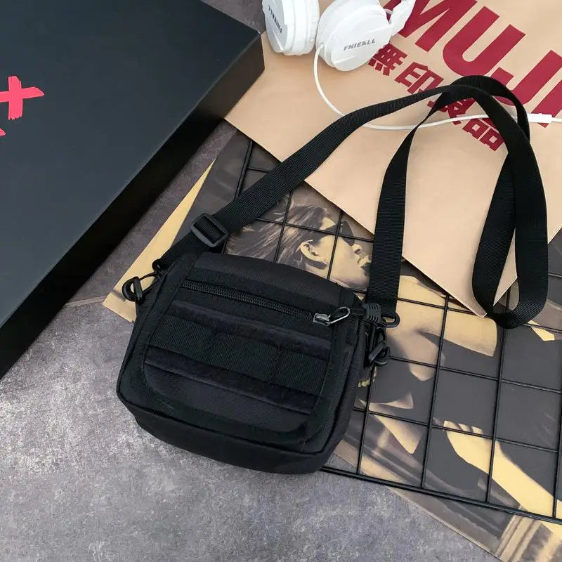 Unisex Small Messenger Bag Oxford Cloth Shoulder Crossbody Bag for Mobile Phone