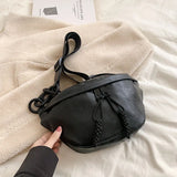 Waist Bag High Pu Leather Chest Pack Outdoor Sports Crossbody Bag