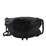 Waist Bag High Pu Leather Chest Pack Outdoor Sports Crossbody Bag