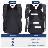 Men's College Laptop Backpack for Teenager Schoolbags Boys