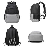 Men's Nylon Backpack Large Capacity Unisex Bag 15.6 Inches Red Orange