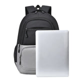 Men's Nylon Backpack Large Capacity Unisex Bag 15.6 Inches Red Orange