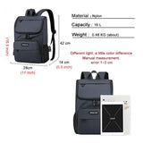 Men's Grey Waterproof Laptop Backpack College Business Travel Bag