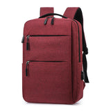 Men's Business Backpack USB Charge Laptop Backpack Waterproof Travel