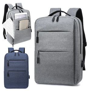Men's Business Backpack USB Charge Laptop Backpack Waterproof Travel