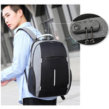 Men's Multifunctional USB Charging Notebook Bag 15.6 Inch Waterproof Backpack