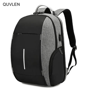 Men's Multifunctional USB Charging Notebook Bag 15.6 Inch Waterproof Backpack