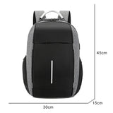Men's Multifunctional USB Charging Notebook Bag 15.6 Inch Waterproof Backpack
