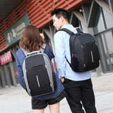 Men's Multifunctional USB Charging Notebook Bag 15.6 Inch Waterproof Backpack