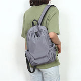 Men's Canvas Waterproof Shoulder School Bag Small Backpack