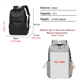 Men's Lightweight Laptop Bag USB Business Travel Backpack