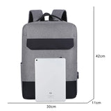 Men's USB Charging Laptop Backpack Large Capacity Waterproof Rucksack