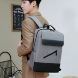 Men's USB Charging Laptop Backpack Large Capacity Waterproof Rucksack
