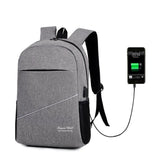 Men's Backpack School Business Laptop USB Charging Bagpack