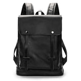 Men's Vintage PU Leather Backpack Anti Theft Waterproof Laptop Bag