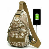 Men's Tactical Chest Pack Shoulder Bag Hiking Travel Crossbody Bag