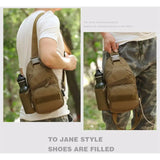 Men's Tactical Chest Pack Shoulder Bag Hiking Travel Crossbody Bag