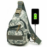 Men's Tactical Chest Pack Shoulder Bag Hiking Travel Crossbody Bag