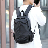 Men's Waterproof Laptop Backpack USB Charging Nylon Travel Bag