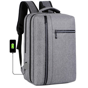 Men's USB Charging Backpack Waterproof Rucksack