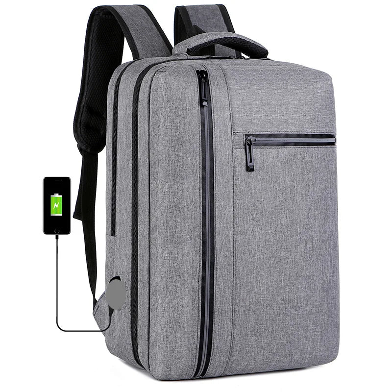 Men's USB Charging Backpack Waterproof Rucksack
