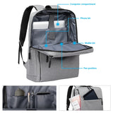 Men's 15.6 Inch Laptop Backpack USB Charging School Travel Daypack