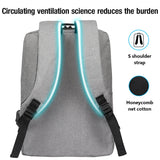 Men's 15.6 Inch Laptop Backpack USB Charging School Travel Daypack