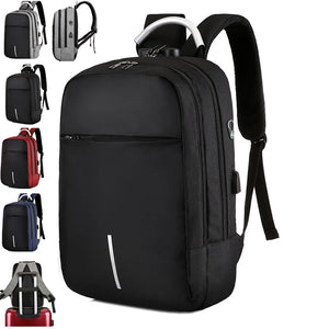 Men's 15.6 Inch Laptop Backpack USB Charging Large School Travel Daypack