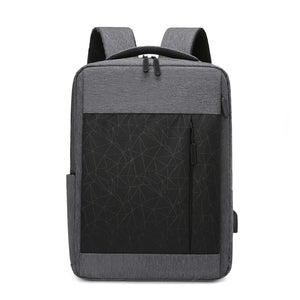 Men's USB Business Backpack Waterproof Rucksack Laptop Bagpack