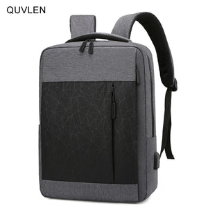 Men's USB Business Backpack Waterproof Rucksack Laptop Bagpack