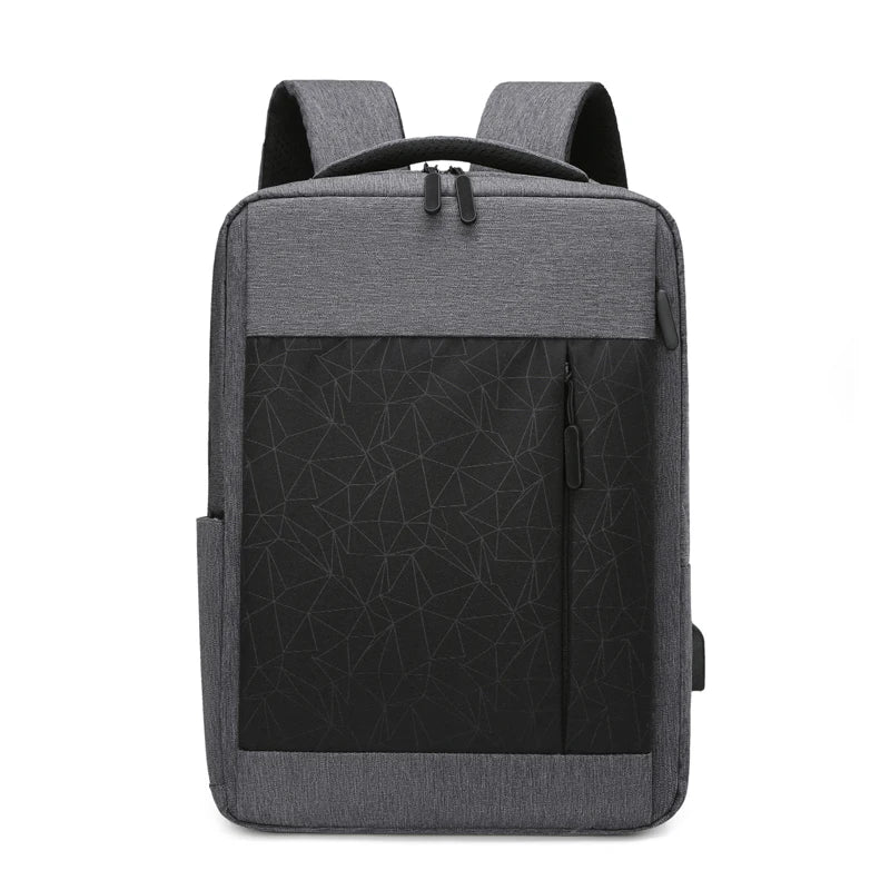 Men's USB Business Backpack Waterproof Rucksack Laptop Bagpack