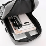 Men's Waterproof USB Charging Travel School Backpack 15.6 Inch Laptop Backpack