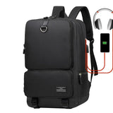 Men's Waterproof USB Charging Travel School Backpack 15.6 Inch Laptop Backpack
