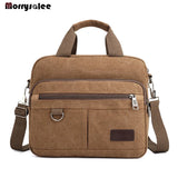 Men's Canvas Shoulder Bag Multi-pocket Handbag Messenger Bag