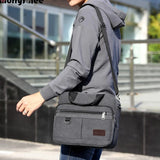 Men's Canvas Shoulder Bag Multi-pocket Handbag Messenger Bag