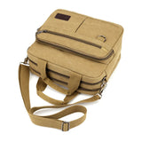 Men's Laptop Bag Leather Messenger Canvas One-shoulder Cloth