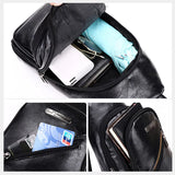 Men's Leather Sling Chest Pack Shoulder Strap Crossbody Bag