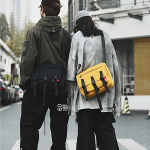 Men's Messenger Bag Waterproof Nylon Travel Hip Hop Streetwear Shoulder Bag