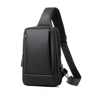 Men's Shoulder Bag USB Charging Anti-Theft Waterproof Crossbody Bag