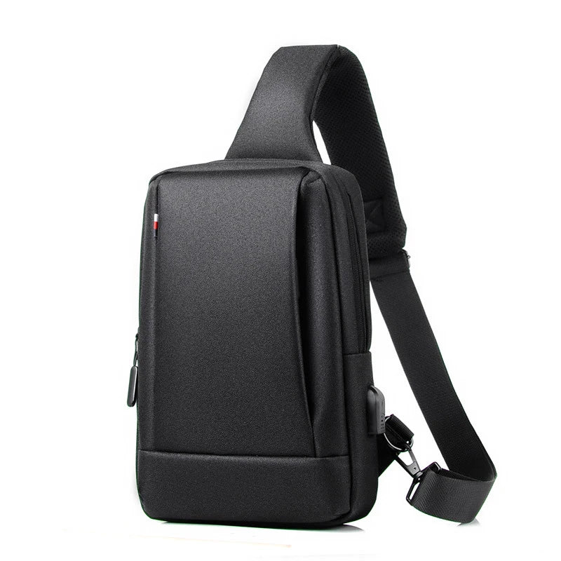Men's Shoulder Bag USB Charging Anti-Theft Waterproof Crossbody Bag