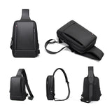 Men's Shoulder Bag USB Charging Anti-Theft Waterproof Crossbody Bag