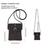 Vintage Crazy Horse Leather Men's Crossbody Bag