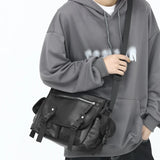 Men's Business Commuting Messenger Bag PU Leather Handbag